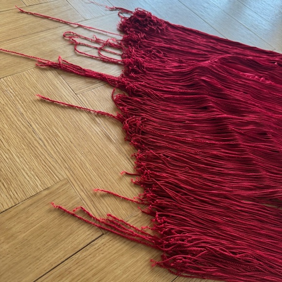 Sequin and Fringe Asymmetrical Bodysuit, UNIQUE! - Picture 4 of 9